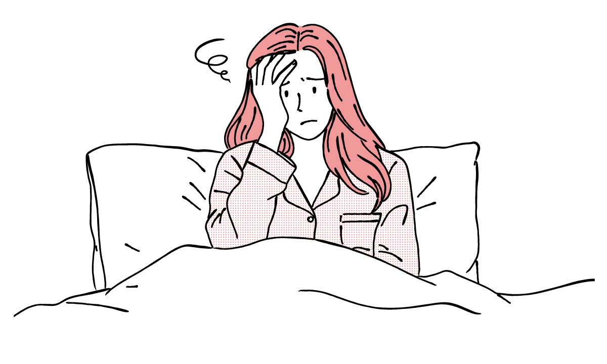 不調のサインのイラスト